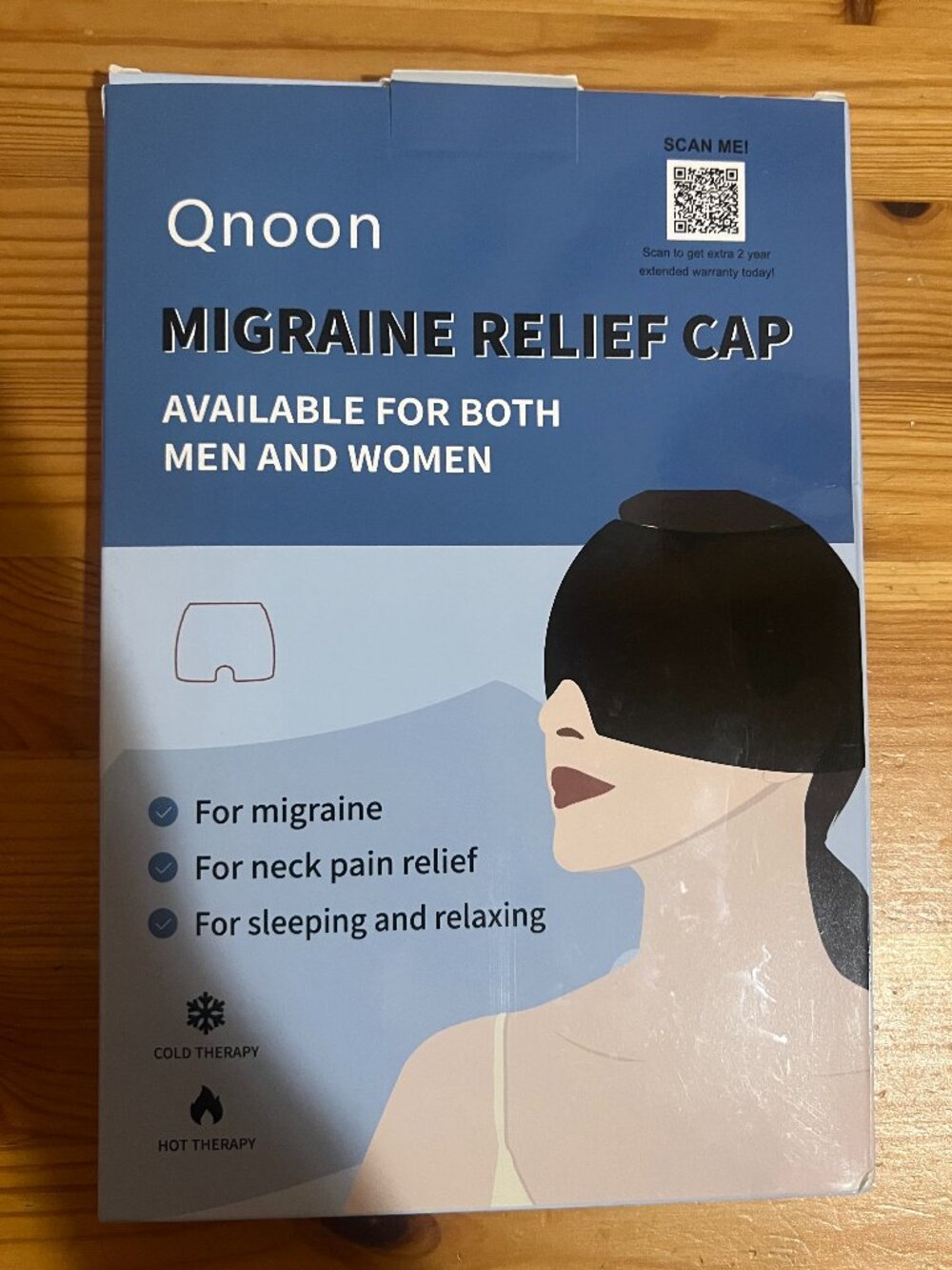 Qnoon Migraine Relief Cap, Headache Relief Cap Mask Products, Cooling Odorless G